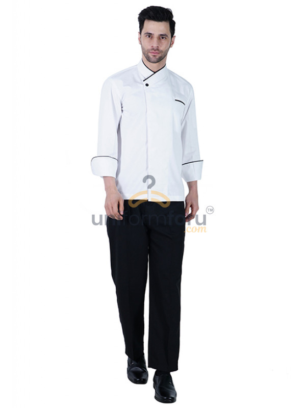 Chef coat Premium White- Consealed Button